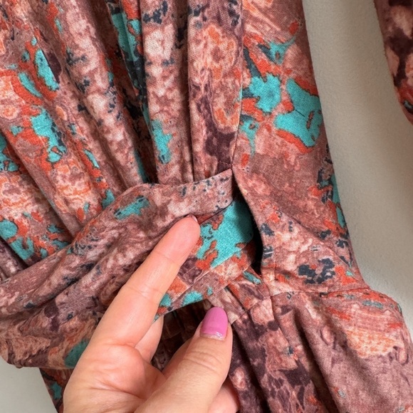 COSTELLO TAGLIAPIETRA • Spongy Floral Wrap Dress - Picture 11 of 14